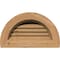 Ekena Millwork Half Round Gable Vent Functional, Western Red Cedar Gable Vent w/Brick Mould Face Frame, 12"W x 06"H GVWHR12X0600SFUWR - alternate 1